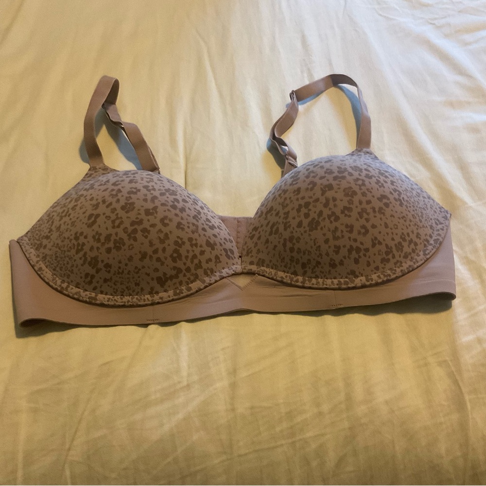 Women’s Maidenform DM2301 Wire Free Leopard Print Adjustable Strap Bra Size 36D